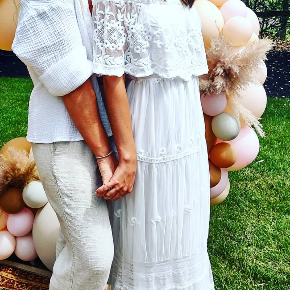 Off-White Lace Boho Maxi Dress - Picture 4 of 4